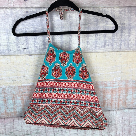 Charlotte Russe String Tie Crop Halter Top P4 - Picture 1 of 4